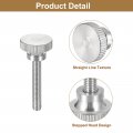 Uxcell M5x30mm Knurled Thumb Screws 5pcs 304 Stainless Steel Flat Head Bolts With Shoulder Grip Knobs Fasteners