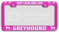 Keep Calm And Love Greyhound Dogs Metal License Plate Frame Heavy Duty Steel Tag Holder For Us Canada Vehicles 12 5 X 6 In 