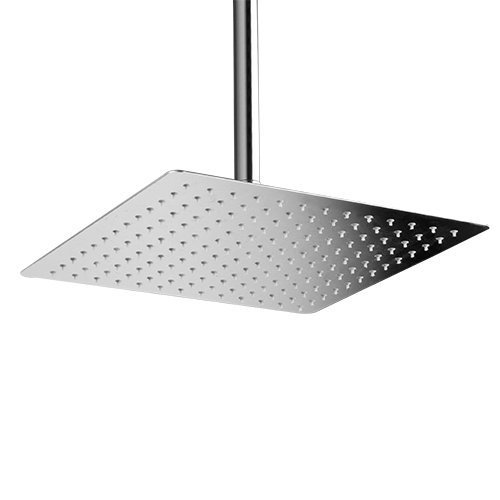 Wovier 12 Rain Shower Head Chrome Finish Stainless Steel Rainfall Square Ultra Thin