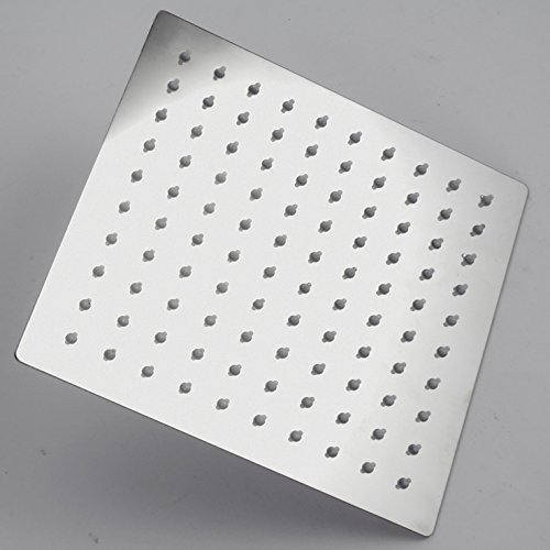Wovier 12 Rain Shower Head Chrome Finish Stainless Steel Rainfall Square Ultra Thin