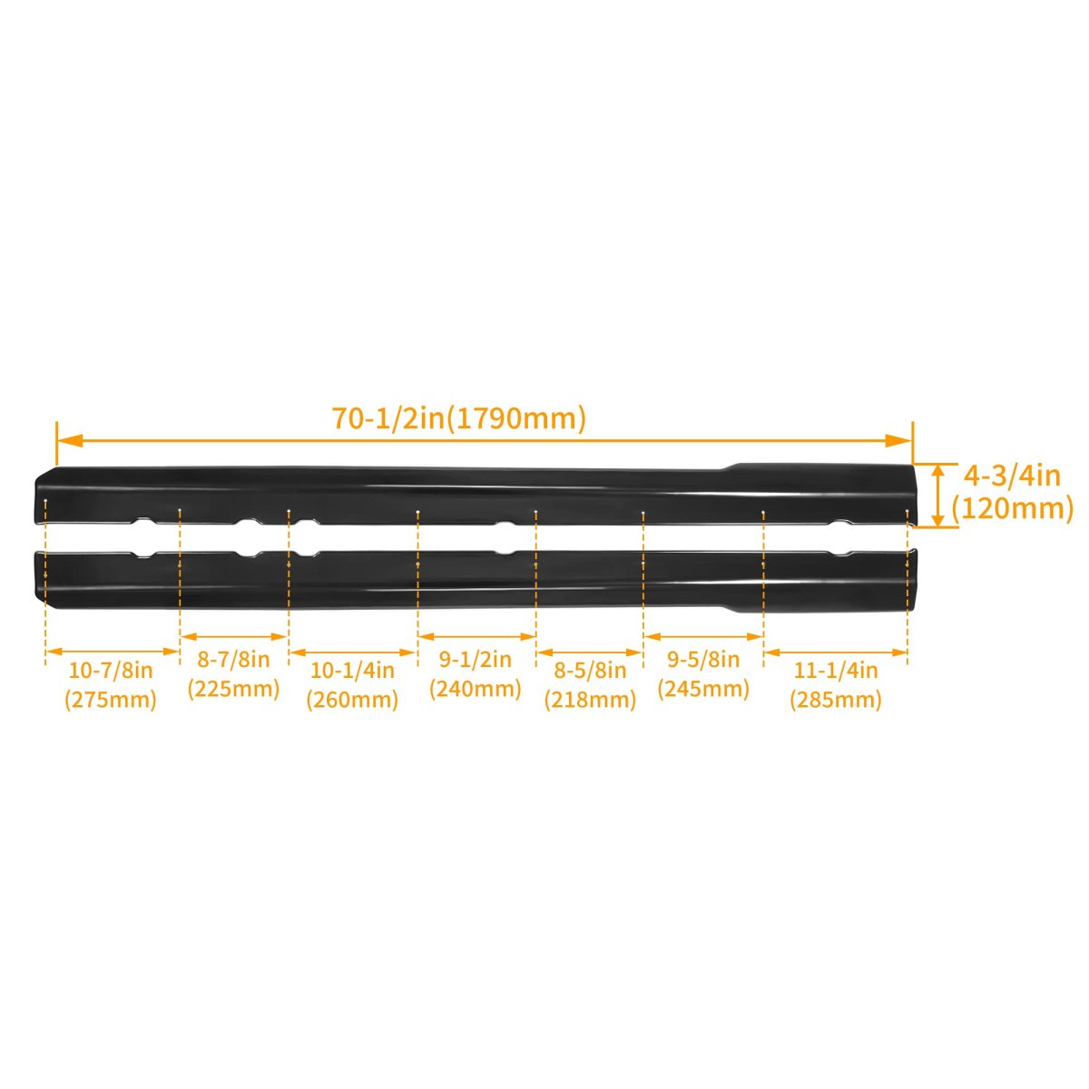 Side Skirts Rocker Panel Extension Splitter Body Kit For 1999-2004 Ford Mustang Mda Style 2 Door Models Black Abs Plastic