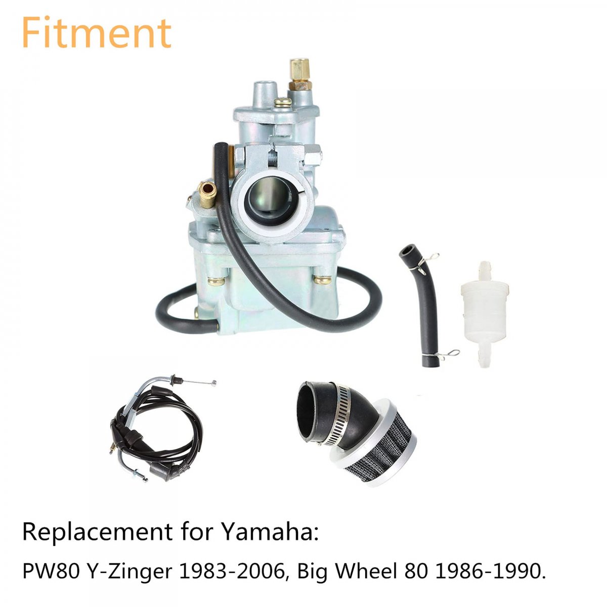 Carburetor Replacement For Yamaha Pw80 Y-zinger Big Wheel 80 Bw80 Dirt Bike With Air Filter Throttle Cable