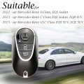 Vitodeco 3d Luxury Premium Genuine Leather Smart Key Fob Case For Mercedes-benz C-class S-class Glc Eqb Suv Eqs Sedan Eqe