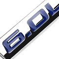 Chrome Finish Metal Emblem 6 0l Badge Blue Letter