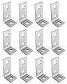 12 Pack 3 Hole 90 Degree L Shaped Fitting Bracket Corner Brace Metal Framing Connector For 1 2 Inch Bolt In 1-5 8 Strut Channel 