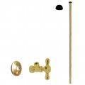 Westbrass Corrugated Supply Kit With Cross Handle 5 8 Od X 3 20 Polished Brass D105k20x-01 