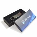 Ipick Image Made For Ford Platinum Brown Leather Strap Gunmetal Pull-out Metal Premium Key Chain