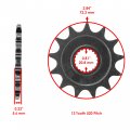 O-ring Drive Chain And Sprockets Kit For Yamaha Wr250f 2007-2017 Includes 13 Tooth Front 50 Rear Sprocket With 120 Link