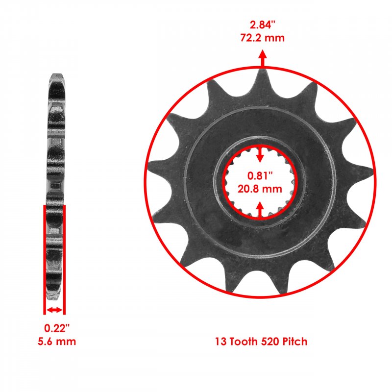 O-ring Drive Chain And Sprockets Kit For Yamaha Wr250f 2007-2017 Includes 13 Tooth Front 50 Rear Sprocket With 120 Link