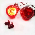 Httmt Mt224-017f- Motorcycle Heavy Billet Aluminum Front Turn Signal Light Indicator Red Lens Compatible With 1992-2016 H-d