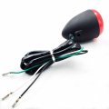 Httmt Mt224-017f- Motorcycle Heavy Billet Aluminum Front Turn Signal Light Indicator Red Lens Compatible With 1992-2016 H-d