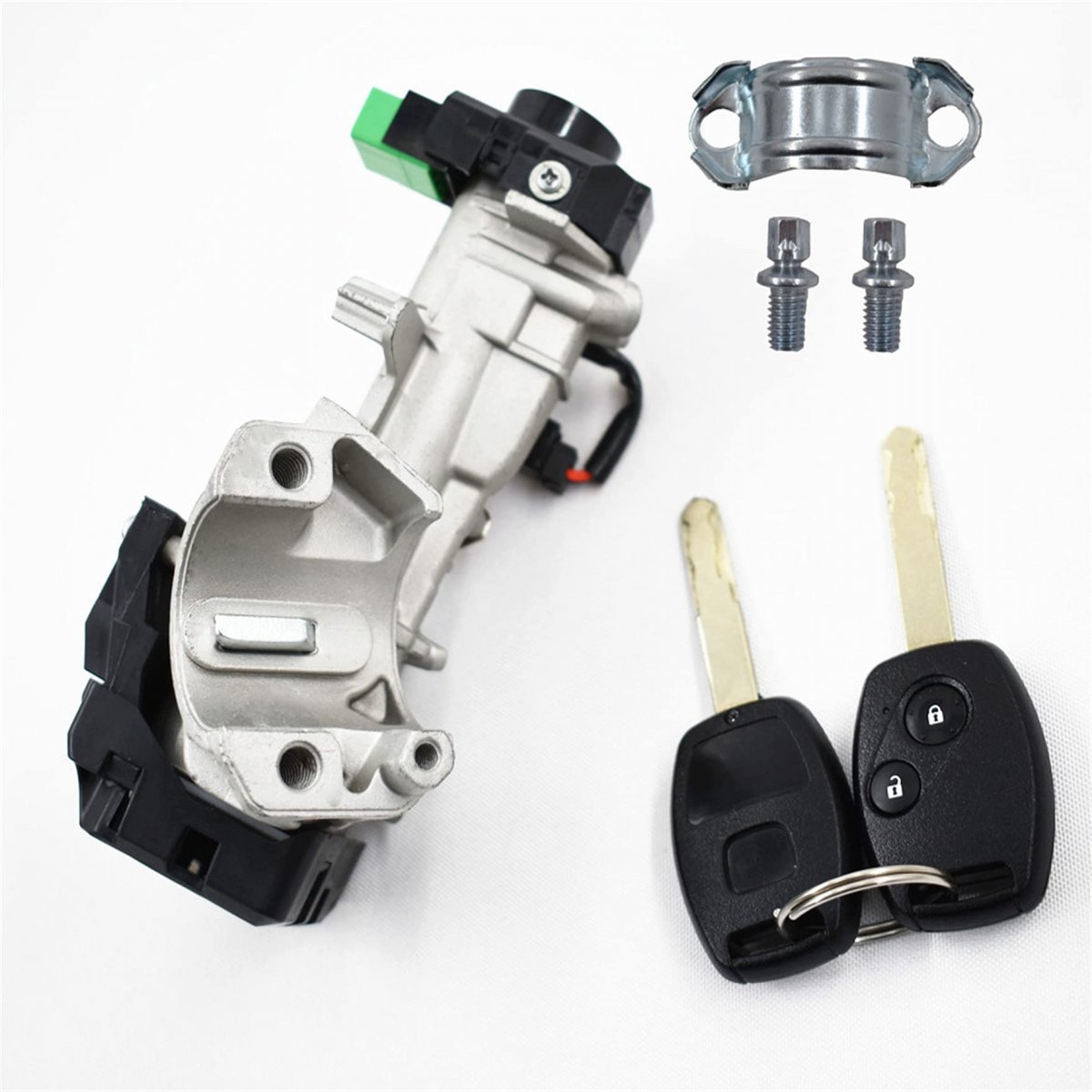 Ignition Switch Cylinder Lock Replacement For Honda Civic 2006 2011 Automatic Transmission Includes 2 Keys With Id46 Chip