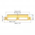 Uxcell Door Strike Plate 186mm X 40mm 201 Stainless Steel Latch Deadbolt For Frame Jamb Gold