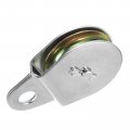Uxcell 125mm Single Pulley Block Iron Hanging Wire Towing Wheel Cable Rope Runner Roller In Zinc Plated