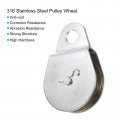 Uxcell 125mm Single Pulley Block Iron Hanging Wire Towing Wheel Cable Rope Runner Roller In Zinc Plated