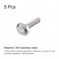 Uxcell T-slot Bolts 5pcs M5x20mm Slot Drop-in Stud Sliding 304 Stainless Steel Shape Screws For T Track