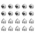 40pcs Set Screws M5x4mm 304 Stainless Steel Cone Point Hex Socket Grub For Machinery Home Repairs And Fixtures Silver 