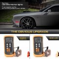Vipmotoz Red Led Strip Side Marker Light Front Fender Parking Lamp For 2015-2023 Compatible With Dodge Challenger Chrome