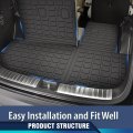 Pit66 Tpe Trunk Mat With Backrest Fit Hyundai Palisade 2020 2021 2022 2023 2024 2025 Truck Accessories Cargo Liners All Weather