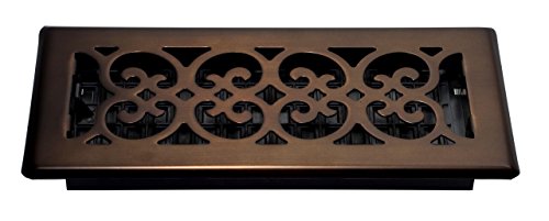 Decor Grates Sph410-rb Scroll Plated Register 4-inch By 10-inch Rubbed Bronze