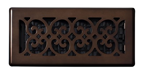 Decor Grates Sph410-rb Scroll Plated Register 4-inch By 10-inch Rubbed Bronze