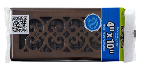 Decor Grates Sph410-rb Scroll Plated Register 4-inch By 10-inch Rubbed Bronze
