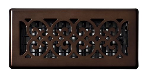 Decor Grates Sph410-rb Scroll Plated Register 4-inch By 10-inch Rubbed Bronze