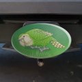 Kakapo The Flightless Owl Parrot Oval Tow Trailer Hitch Cover Plug Insert