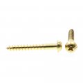 Prime-line Wood Screws Round Head Phillips Drive 10 X 1-1 2 In Solid Brass 15 Pack