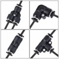 Uxcell Pneumatic 4mm Od Pu Air Hose Pipe Tube Kit 10m Black With Push To Connect Fittings