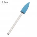 Uxcell 5 Pcs Silicone Rubber Grinding Buffing Wheels 2000 Grits 6mm Dia Pointed Polishing Head For Electric Rotary Tool