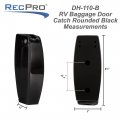 Recpro Black Rv Rounded Baggage Door Catch Latch Compartment Hardware Clips Latches 16343-23 5 Pack