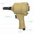 Pneumatic Air Riveter Double Hammer Strike Tool Hand With Cw And Ccw Switch For Rivet Aluminum Nail 2 4-4 8mm European