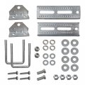 2 Pack 8 Galvanized Swivel Top Bunk Bracket Kit With Hardware For Boat Trailer Fits 3x3 Cross Members Heavy Duty