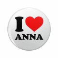 I Love Anna Double Sided Stainless Steel Keychain With 3d Resin Design Round 1 25 In Novelty Key Ring For Backpacks And 