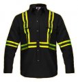 Flame Resistant High Visibility Hi Vis Fr Shirt 100 C 7 Oz 2x-large Black 