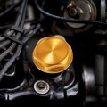 X Autohaux Gold Tone Aluminum Alloy Gas Engine Oil Filler Cap Plug Cover For Toyota Trd Highlander Rav4 Yaris Camry Reiz