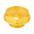 X Autohaux Gold Tone Aluminum Alloy Gas Engine Oil Filler Cap Plug Cover For Toyota Trd Highlander Rav4 Yaris Camry Reiz