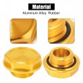 X Autohaux Gold Tone Aluminum Alloy Gas Engine Oil Filler Cap Plug Cover For Toyota Trd Highlander Rav4 Yaris Camry Reiz