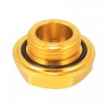 X Autohaux Gold Tone Aluminum Alloy Gas Engine Oil Filler Cap Plug Cover For Toyota Trd Highlander Rav4 Yaris Camry Reiz