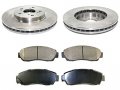 Front Ceramic Brake Pad And Rotor Kit Compatible With 2012-2016 Honda Crv Awd