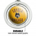 Graphics More Loyola University Chicago Ramblers Keychain Spinning Round Chrome Plated Metal