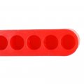 20 Piece Set 10 Hole Hex Shank Screwdriver Bit Holder Plastic Drill Storage Case And Organizer For 7mm Bits Red 