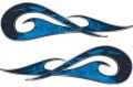 Weston Ink New School Tribal Car Truck Atv Or Motorcycle Flame Stickers Decal Kit In Blue Inferno 