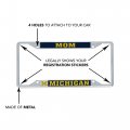 University Of Michigan Wolverines License Plate Frame Mom Officially Licensed Metal Car Tag Holder 6 25 X 12 In Standard Size