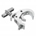 Uxcell Light Truss Clamps 1 2 W Stage Lighting Pipe C Clamp Aluminum Alloy For 57-2 05 Od Tube Max Load 200lb Silver 2pcs