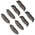 Brake Pad Set 8pcs Front And Rear Semi Metal D1181 D1087 For Jeep Commander 2006 2010 Grand Cherokee 2005 