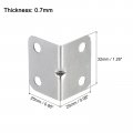 Uxcell 24pcs L Shape Corner Brace 1 X1 26 90 Degree Right Angle Bracket With Screws For Shelf Cabinet Home Furniture Silver