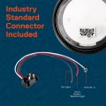 True Mods 4 Round Red Led Trailer Tail Lights Dot Certified Grommet Plug Included Ip67 Waterproof Turn Stop Brake For Rv Trucks