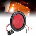 True Mods 4 Round Red Led Trailer Tail Lights Dot Certified Grommet Plug Included Ip67 Waterproof Turn Stop Brake For Rv Trucks